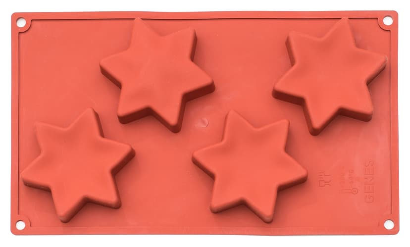 Forma silikonowa do wypieku GWIAZDKI 4 gniazda